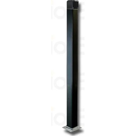 Colonnette en aluminium anodisé noir 1m – Fixation esthétique – Compatible avec sélecteurs CAME – Pour installations durables - 001cssn (1/2)