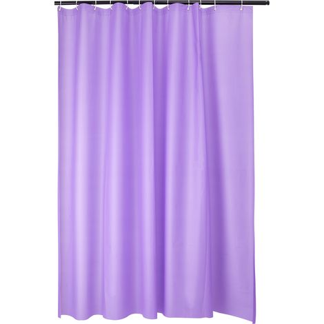 Rideau de Douche,Violet,180 x 240cm,Anti Moisissure,Imperméable,Rideaux Baignoire Lavable en Machine, (1/3)