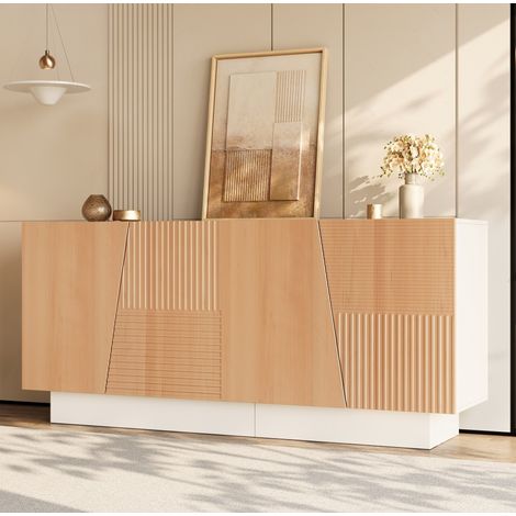 Buffet enfilade 4 portes avec etageres reglables OKMYHOME (1/5)