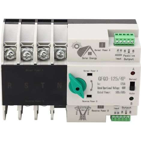 Automatischer Netzumschalter AC400V 4P 125A 50/60Hz, elektronischer Doppelleistungs-Leistungsschalter für Fabriken und Einkaufszentren (1/5)