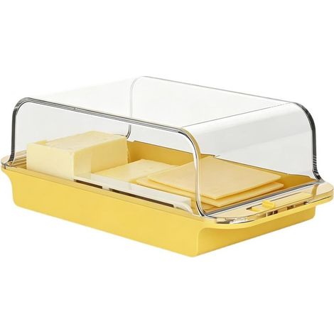 Beurrier avec Couvercle Range-Beurre Hermétique Transparent Style Ferme Support à Beurre Élégant pour Bâton Cuisine Maison Réfrigérateur Camping (1/5)