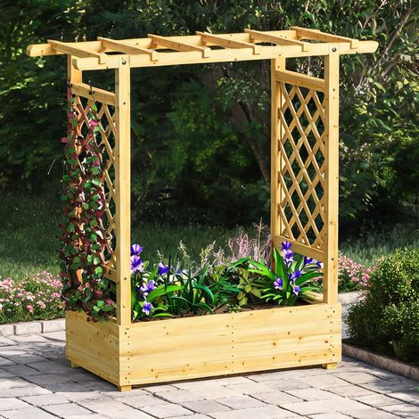 Porte-plantes bois naturel en bois de sapin 110 x 44 x 113 cm (1/5)
