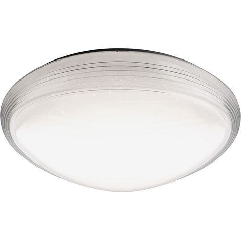 Plafoniera LED plafoniera cielo stellato camera da letto, dimmerabile con telecomando, colori luce regolabili, 1x 40W 2530lm 3000-6000K, PxH 55 x 10 cm