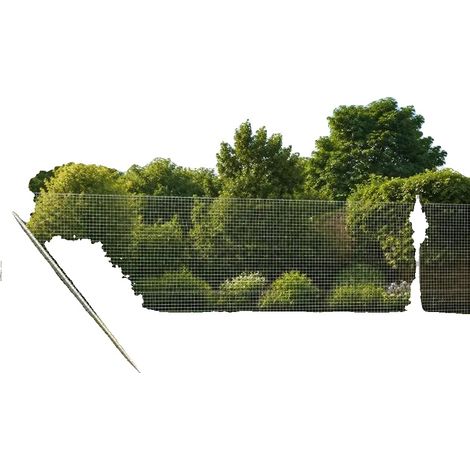 Clôture en treillis soudé, acier durable, résistant aux UV, Argent (1/2)