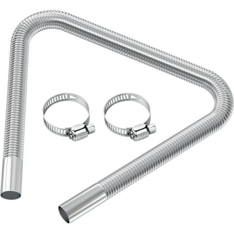 Tuyau d'échappement flexible pour gaz diesel, diamètre intérieur du tuyau d'échappement du chauffage de voiture : 2,5 cm/1 pouce, 100 cm (1/4)
