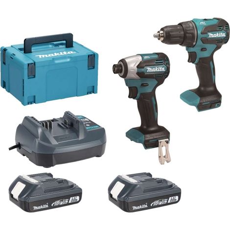 Makita - Set di 6 utensili a batteria, batterie e caricabatterie DLX2577V01