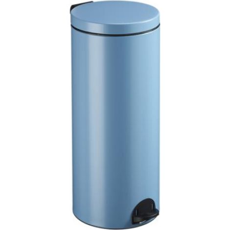Poubelle à pédale Sanelia - seau antibactérien - 30l - bleu pastel mat - RAL 5024 (1/3)