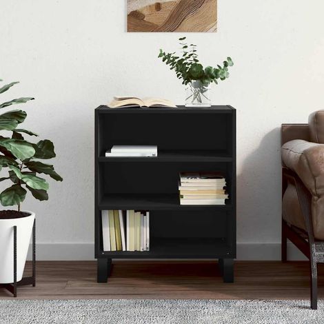 vidaXL Credenza Nera 57x35x70 cm in Legno Multistrato