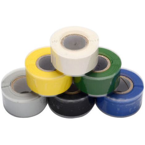 6 rouleaux 1.5m ruban en silicone auto-fusionant，Ruban adhésif isolant et bande d'étanchéité，Bande de sauvetage d'urgence