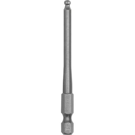 Embouts de tournevis, aimanté, hex/boule, acier allié, 75mm (1/5)