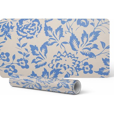 Mantel protector de mesa con estampado floral vintage de moda, 90x45 cm.