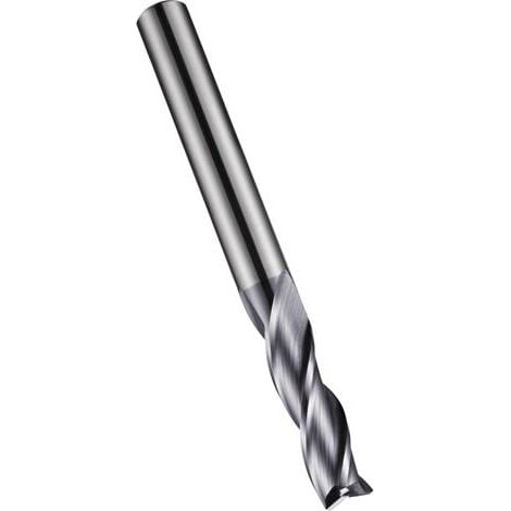 Schaftfräser S933 D.2mm Gesamt-L.38mm Schneiden-L.6mm HM TiAlN 30Grad Z.3 (1/3)