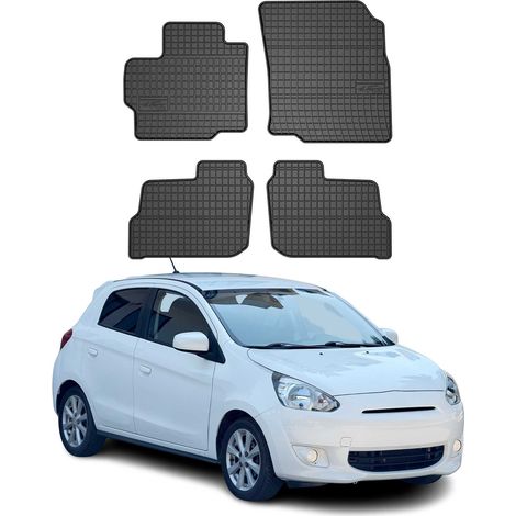 OMAC Tapis de Sol Compatible avec Mitsubishi Space Star 2012-2016 Caoutchouc Noir (1/5)