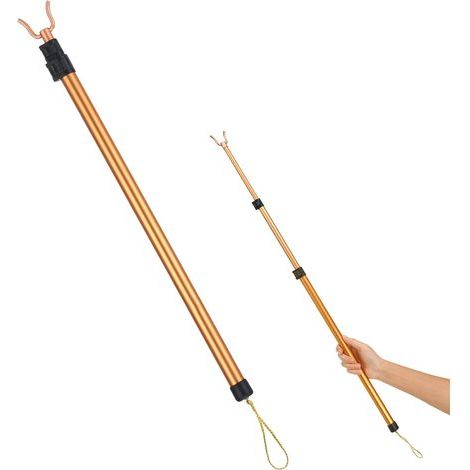 Rétractable Longue Perche avec Crochet Placard Atteindre Pôle Télescopique Vêtement Pôle Vêtements Cintre Détachable Réglable Placard Pôle Corde À Linge Accessoire (1/5)