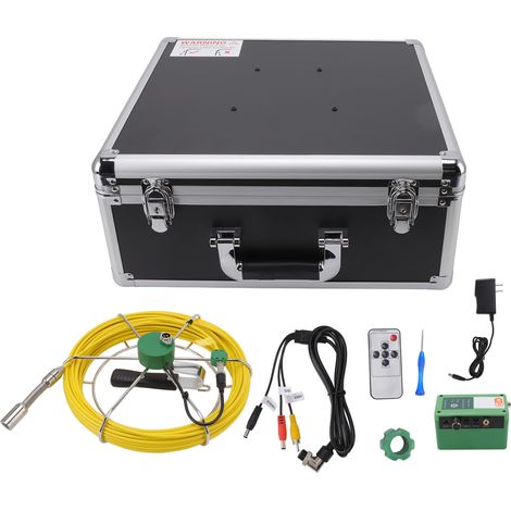 Caméra d'inspection de tuyaux endoscopique industrielle sans fil WIFI 9 pouces, pour détection de blocage des égouts, système d'application téléphonique, prise US 100-240V (1/5)