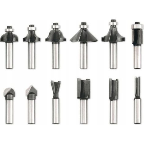 Coffret de 12 outils de coupe-bois VOREL, queue de 8 mm, référence 22550 (1/5)