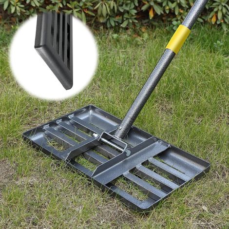 Râteau de nivellement de pelouse en métal - 182 cm - pour Le Golf, Le Jardin, la Surface - en Acier Inoxydable - 43 x 25 cm (182cm) (1/5)