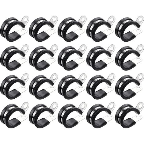 Paquete de 20 abrazaderas de acero inoxidable para cables solares (8 mm) (1/5)