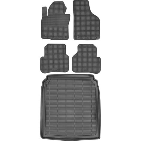 Set di tappetini in gomma per auto e tappetino per bagagliaio per Volkswagen Passat B6 berlina dal 2005 al 2010. (1/5)