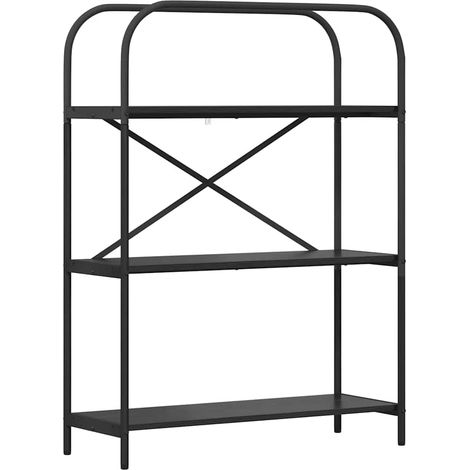 Maison Exclusive - Bücherregal Schwarz Eichen-Optik 80 x 30 x 109