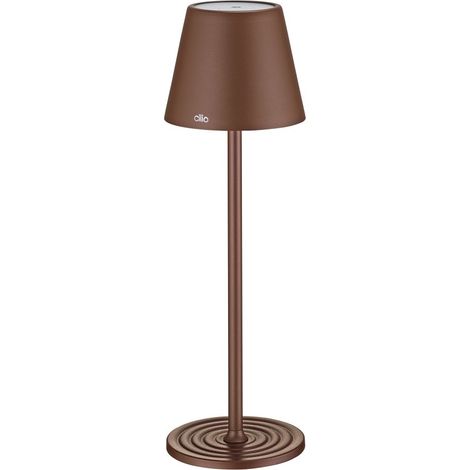 Cilio - Lampe de table Led Sole marron