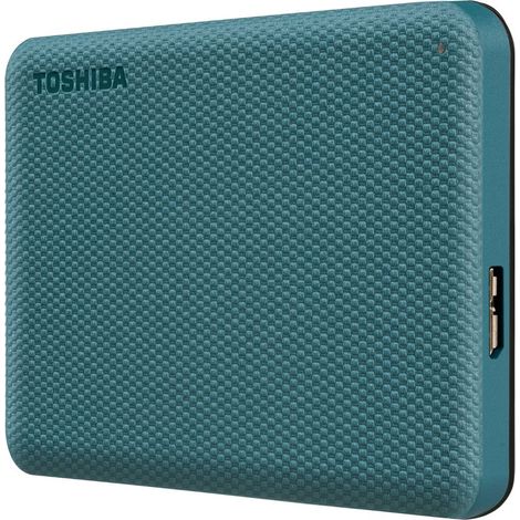 Disco Rigido Esterno Toshiba Canvio Advance 1TB da 2,5" USB 3.2 Gen 1 Verde, Design Verticale