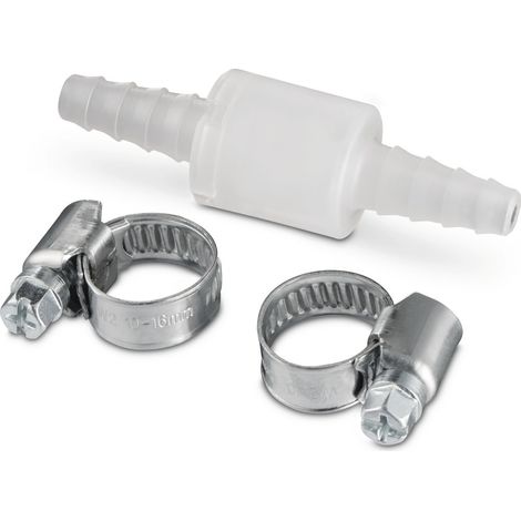CLAPET ANTI-RETOUR AVEC 2 COLLIERS DE SERRAGE, POUR MAX. Ø 10 MM XAVAX (1/3)