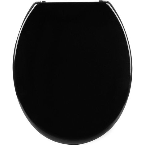 Abattant WC siège de toilette avec abaissement automatique en duroplastique noir