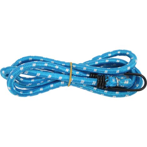 Sangles élastiques à crochets pour attache vélo, fixation bagages et équipement de camping - Bleu (1/5)
