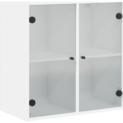 Maison Exclusive - Mueble de pared con puertas de vidrio blanco 6 (1/5)