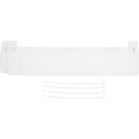 Deflector retráctil antiviento para aire acondicionado (blanco) (1/5)