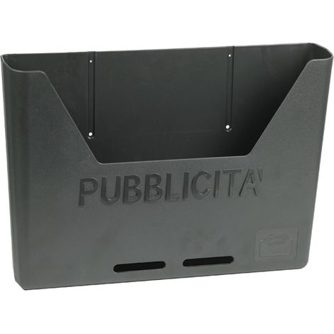 CASSETTA PER PUBBLICITA' - in policarbonato - ANTRACITE 36X7X25H CM
