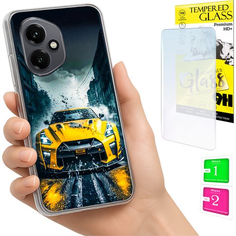 Funda para Honor X7d / 400 Smart Photo Cover Case Back Case + cristal 9H (1/5)