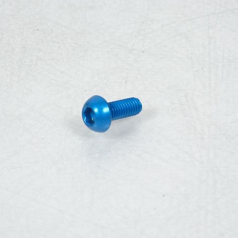 Vis Dôme BTR 5mm M6 pas 100 16mm annodisé Bleu 3AS Racing pour (1/2)