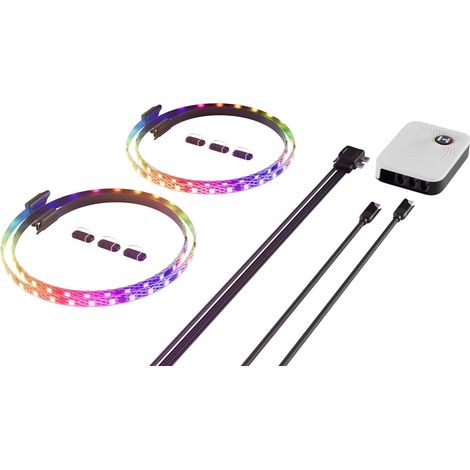 ACCESORIOS HYTE ILUMINACION TIRAS RGB LS30 PACK 2 + NP50 ACC-HYTE-LS30-B-2NP