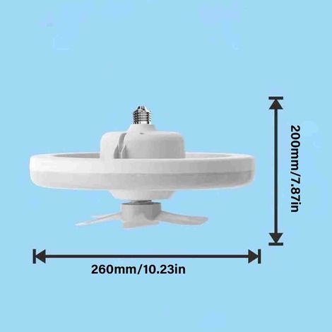 Ventilateur de plafond à intensité variable avec lumière, lustre LED E27, télécommande rotative à 360°, 3 vitesses de vent, pour cuisine, salon (48 W) (1/5)