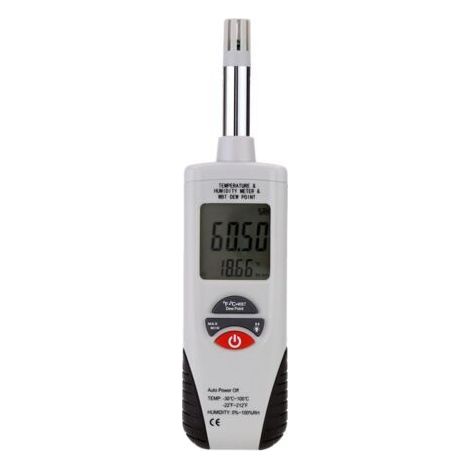 Digitales Hygrometer – Tragbares Thermohygrometer mit Hintergrundbeleuchtung, Taupunkt- und Feuchtkugeltemperaturmessung – Batterie im Lieferumfang enthalten (1/5)