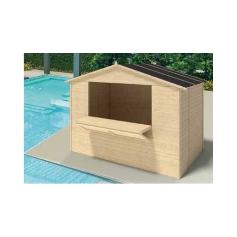Chiosco in Legno d' Abete Nordico(14mm) - cm 170X175cm - Pavimento Incluso - ITALFROM307