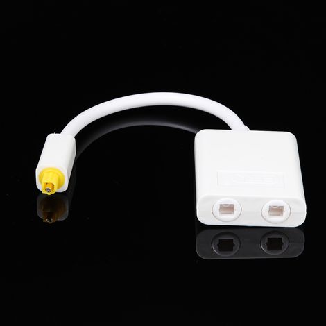 Adaptateur audio 1 à 2 Séparateur de câble optique numérique Adaptateur audio optique Adaptateur séparateur optique Blanc (1/5)