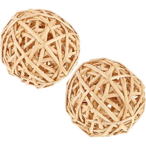 Boules De Rotin Tressées 3.94 in Décoration Suspendue Vase Centre De Table Intérieur Mariage Anniversaire Fête Accessoires DIY (1/5)