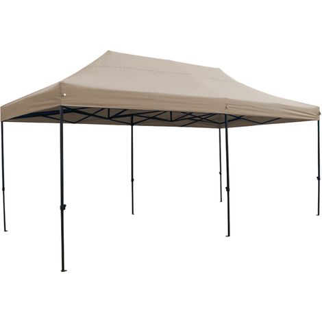 GAZEBO IN ACCIAIO 3x6 MT - TIPO PROFESSIONALE - SACCA CON RUOTE - TELO 250gr/MQ "FUNCHAL" RETTANGOLARE PAPILLON (1/3)