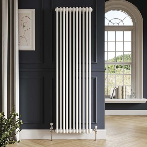 Orbit Noble 2-Column Designer Vertical Radiator 1800mm H x 335mm W - Gloss White
