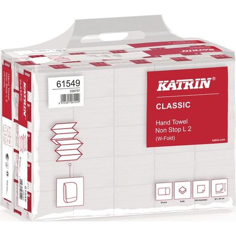 ELOS Falthandtuch Katrin Classic L 2 2-lagig weiß L240mm xB320ca.mm 3000 Tücher/KT - 615490 (1/4)