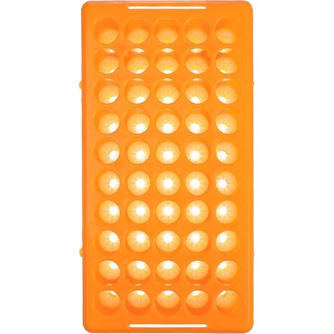 Support pour Tubes à Essai 50 Emplacements en Plastique Pp Multi-usages Haute Durabilité pour Tubes de 18 Mm, Rangement Laboratoire et Tests Scientifiques (1/5)