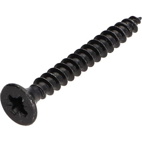 VBA Vis bois agglo Inox A2 Noir Tête fraisée Pozi 4X35-1 pièce