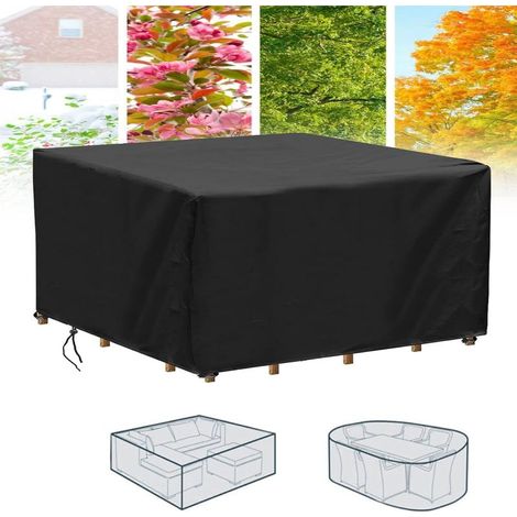 120x120x85cm/LxWxH Housse Salon de Jardin Bâche Housse Table de Jardin Tissu Oxford 600D Couverture de Protection Meubles Exterieur Imper, Housses pour Mobilier de Jardin Imperméable Anti-UV (1/5)