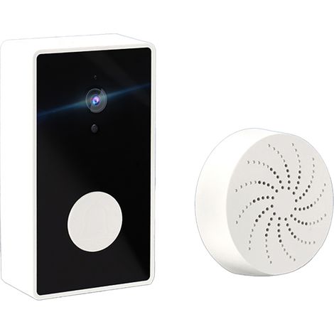 Sonnette vision nocturne infrarouge sans fil Tuya WiFi avec carillon, audio bidirectionnel, vidéo, contrôle par application Tuya (1/5)