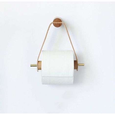 Soporte para rollo de papel higiénico de madera Nordic Creative, almacenamiento para baño, portarrollos de papel higiénico, caja, accesorios de baño (1/4)