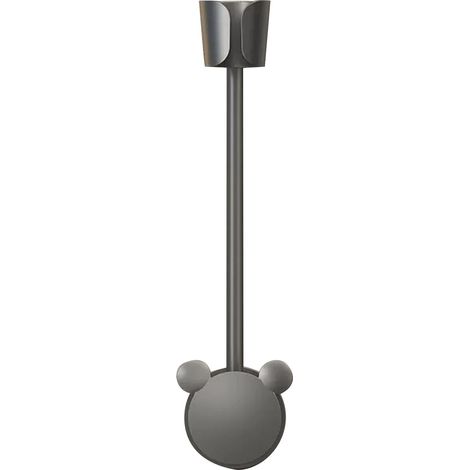 Soporte de pared autoadhesivo para secadores de pelo, 360°, gris, portátil, plástico. (1/5)