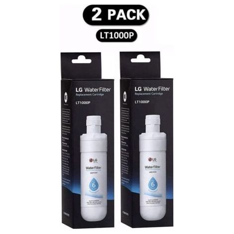 QORVA
-Lot de 2 filtres à eau LT1000P pour réfrigérateur – Compatible avec modèles à portes françaises – Réduction des chlorures et odeurs